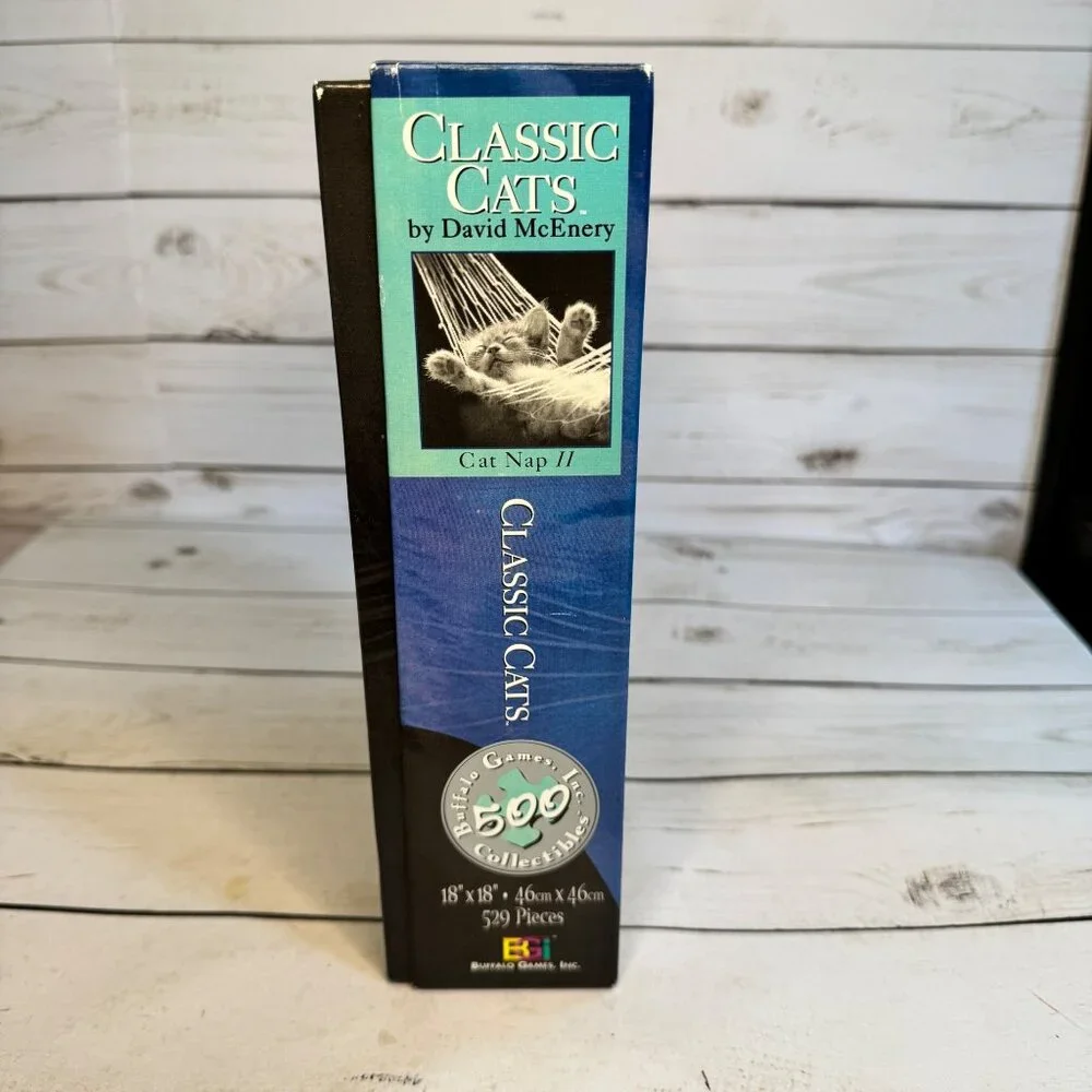 Classic Cats Cat Nap‎ II & III Buffalo Games 500 Pc Puzzle Lot David McEnery